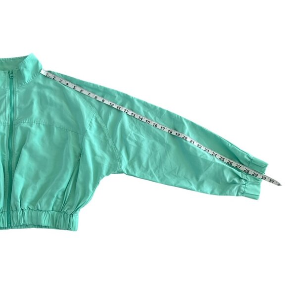 Year Of Ours YOS Windbreaker Cropped Lucite Mint Green S Zip Crop Jacket $128‎ - Picture 11 of 14